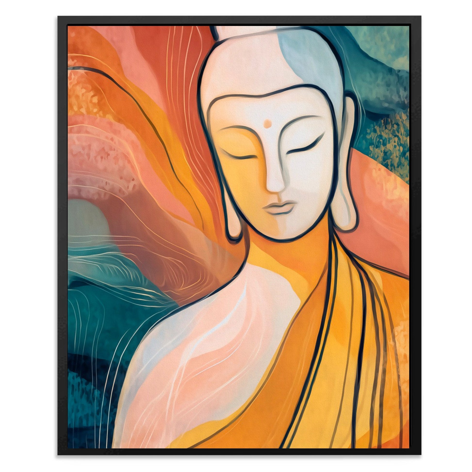 Buddha's Golden Flow - Luxury Wall Art