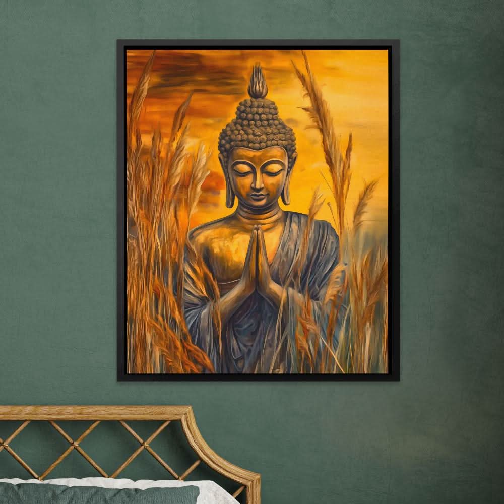 Buddha’s Sunset - Brown Wall Art for Meditation Room