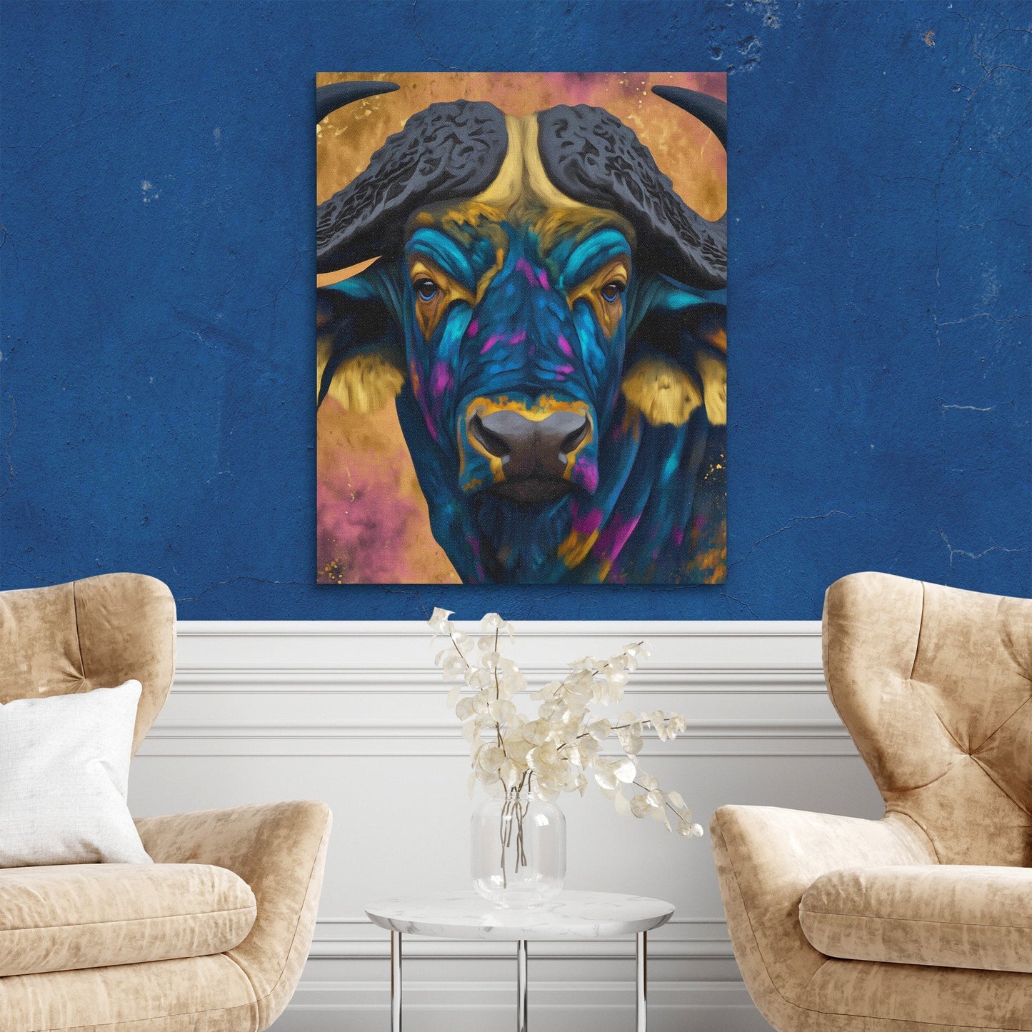 Buffalo Cosmic Storm - Luxury Wall Art