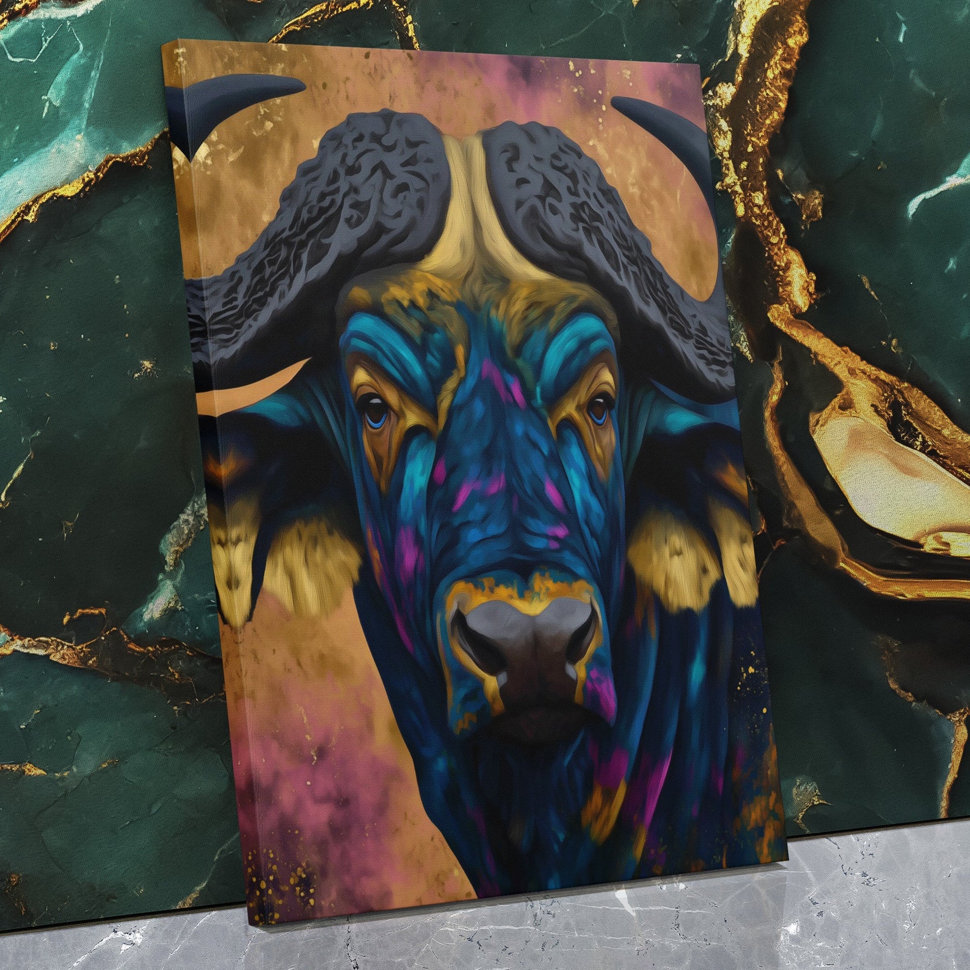 Buffalo Cosmic Storm - Luxury Wall Art