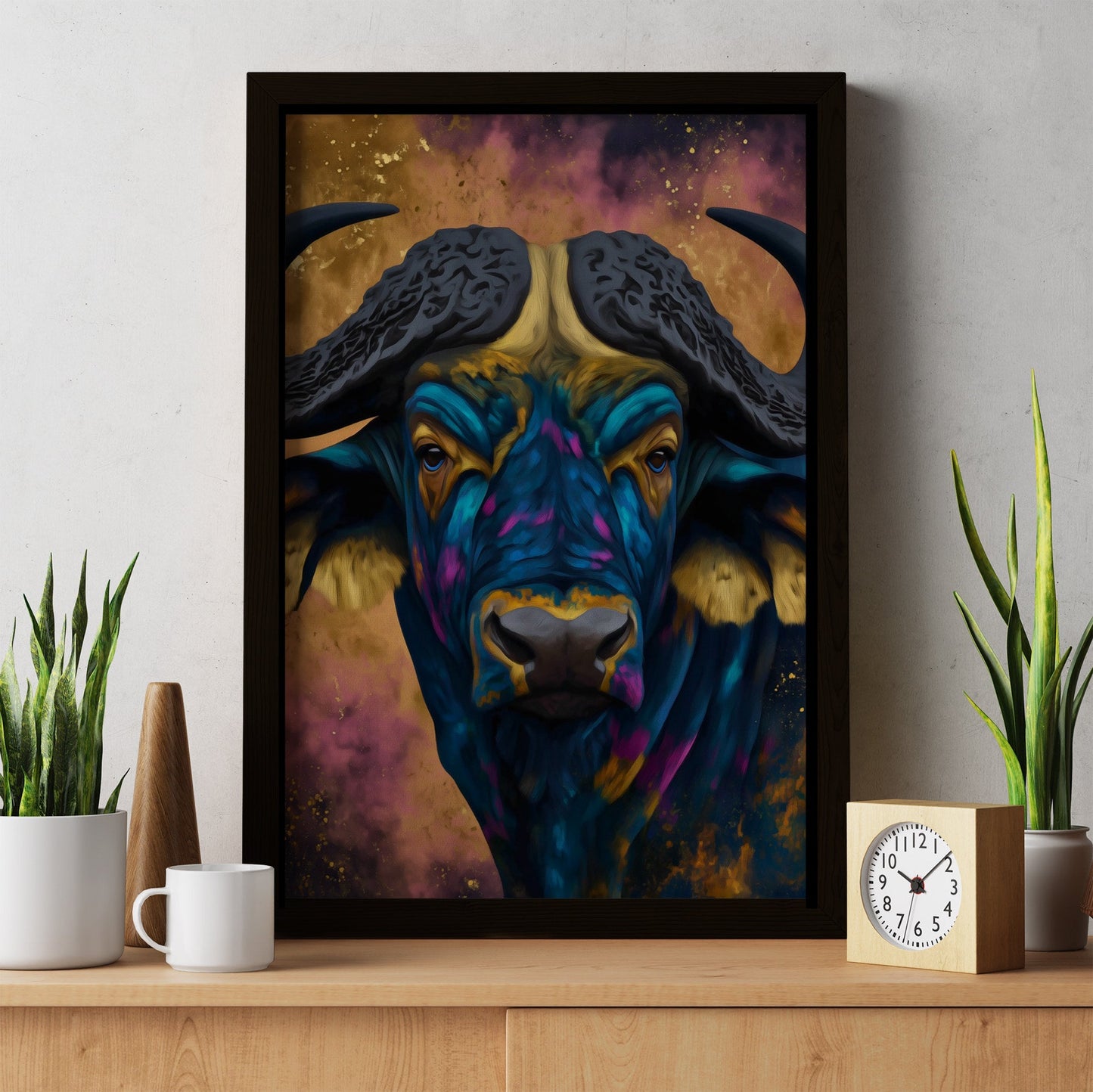 Buffalo Cosmic Storm - Luxury Wall Art