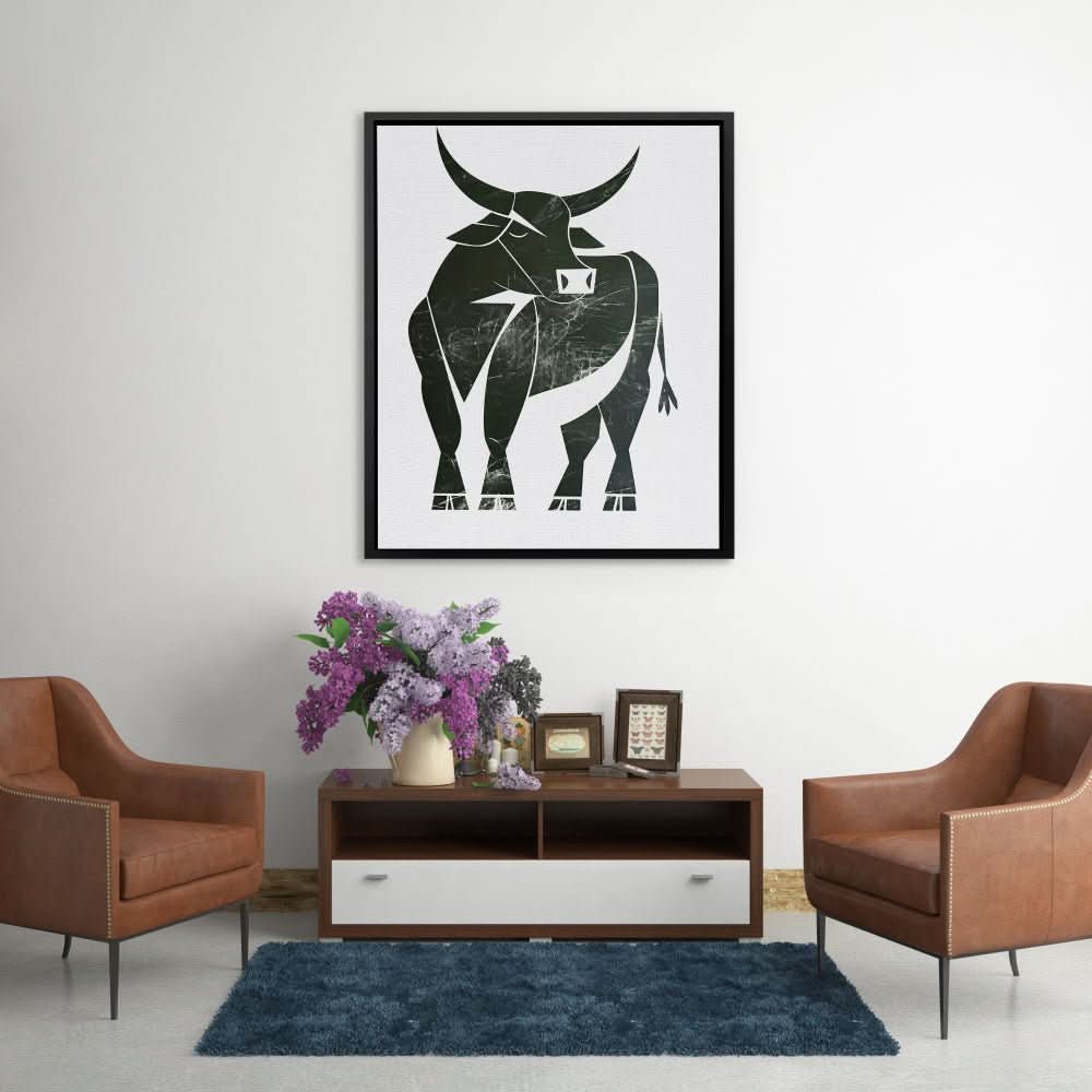 Bull Abstracted - Animals Art for Home Office