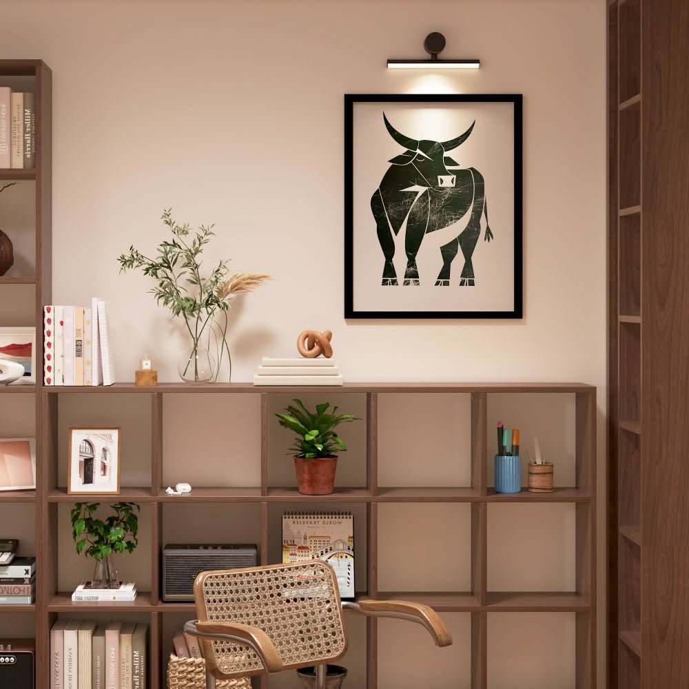 Bull Abstracted - Abstract Neutral Canvas Wall Art