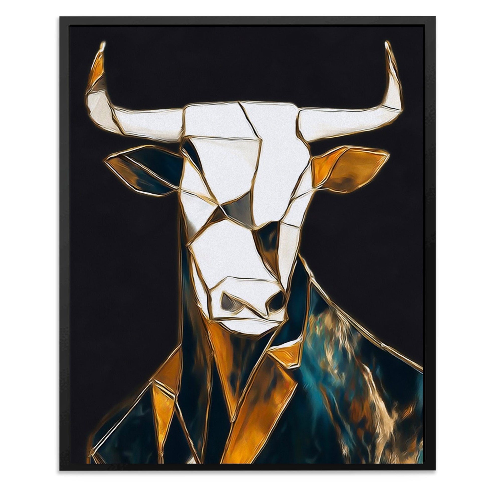 Bull Crystalline Vision - Luxury Wall Art
