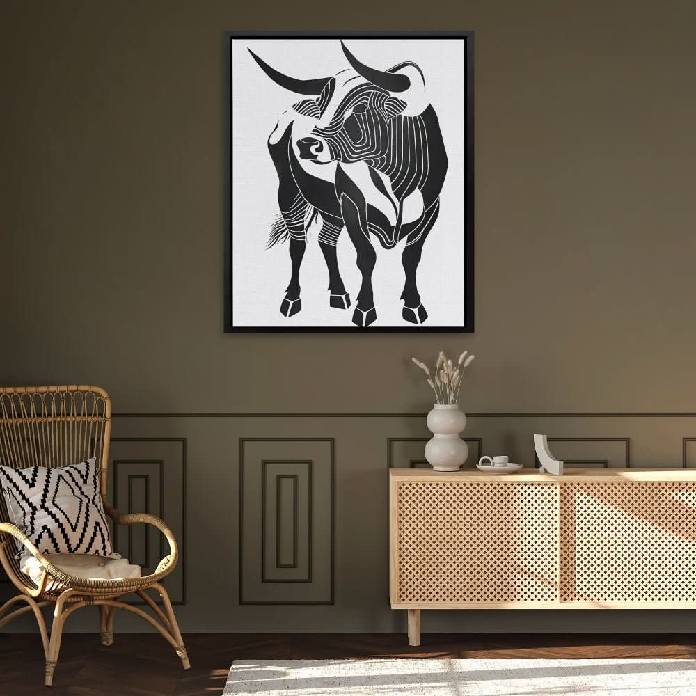 Bull Essence - Wall Art for Home Office