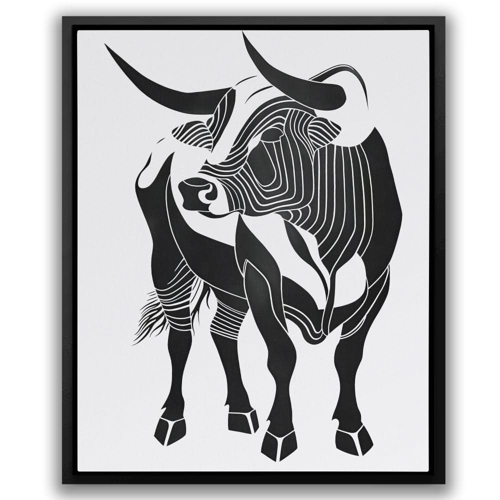Bull Essence - Large Abstract Canvas Print