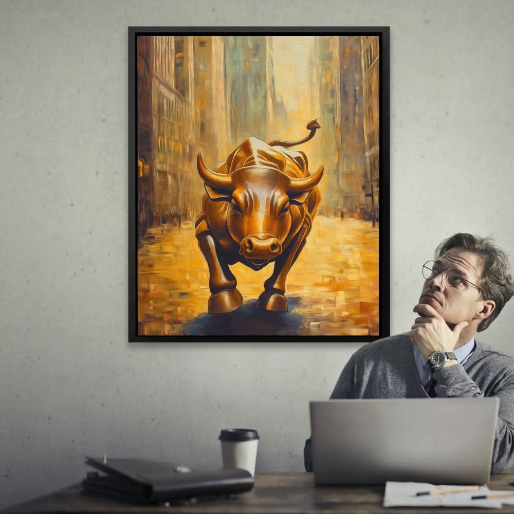 Bull Market Momentum - Entrepreneur Art for Home Office