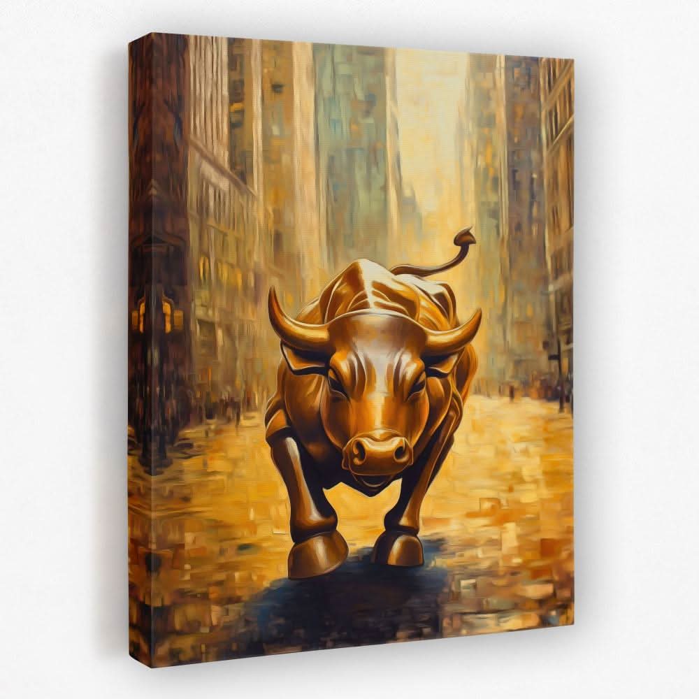 Bull Market Momentum - Entrepreneur Canvas Wall Art