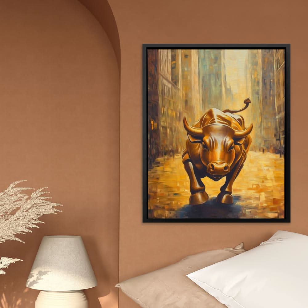 Bull Market Momentum - Brown Man Cave Canvas Print