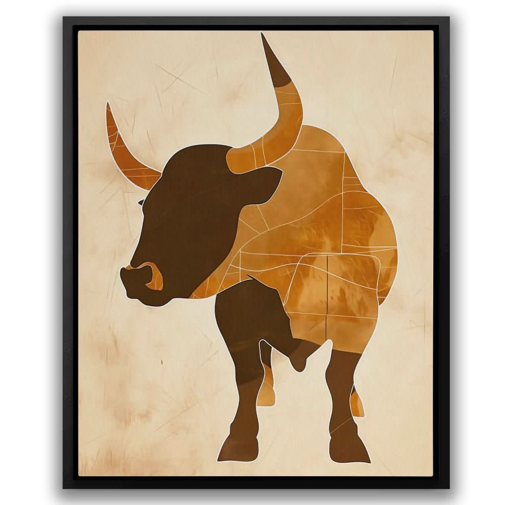 Bull Outline - Animals Art for Dining Room