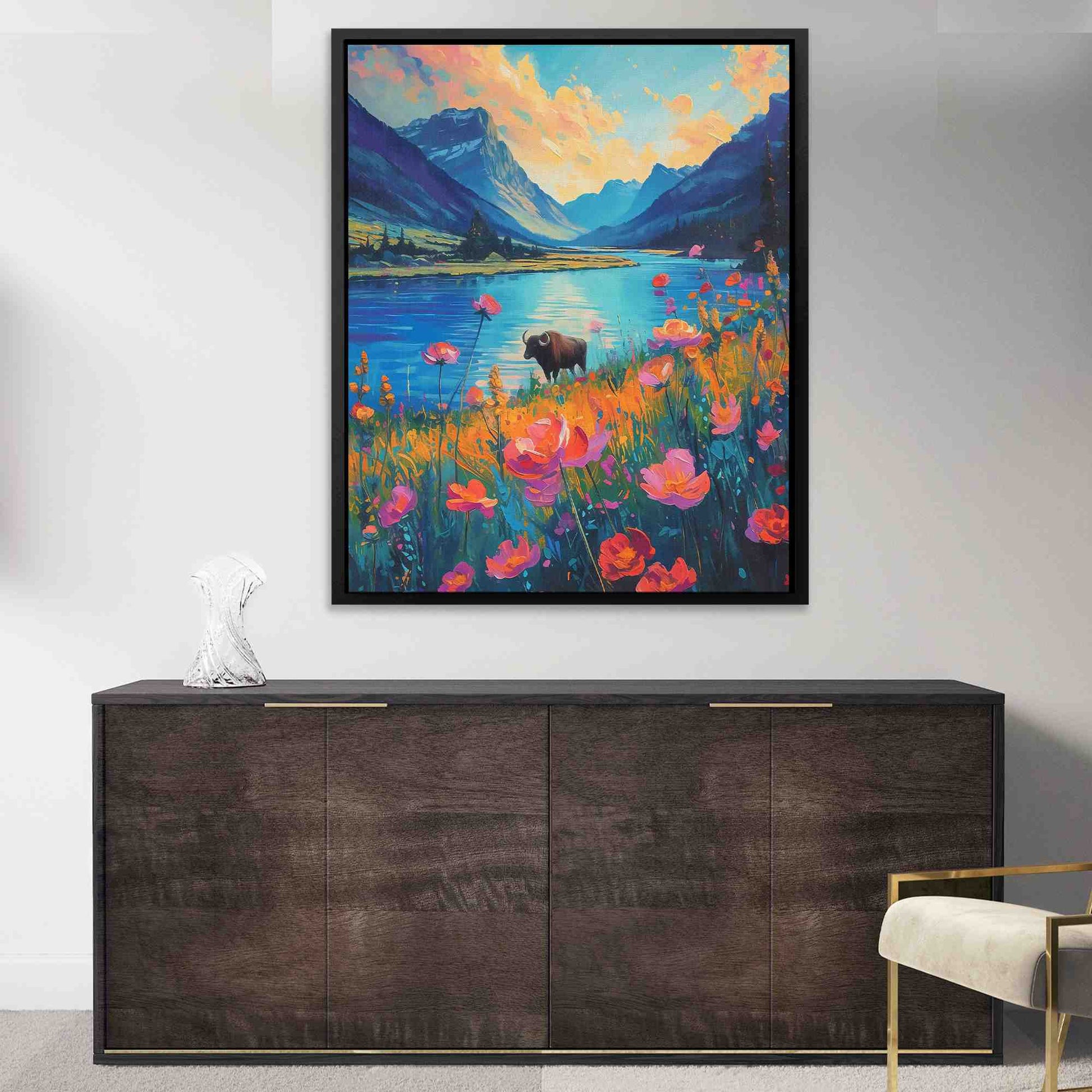 Bull Prairie - Canvas Wall Art