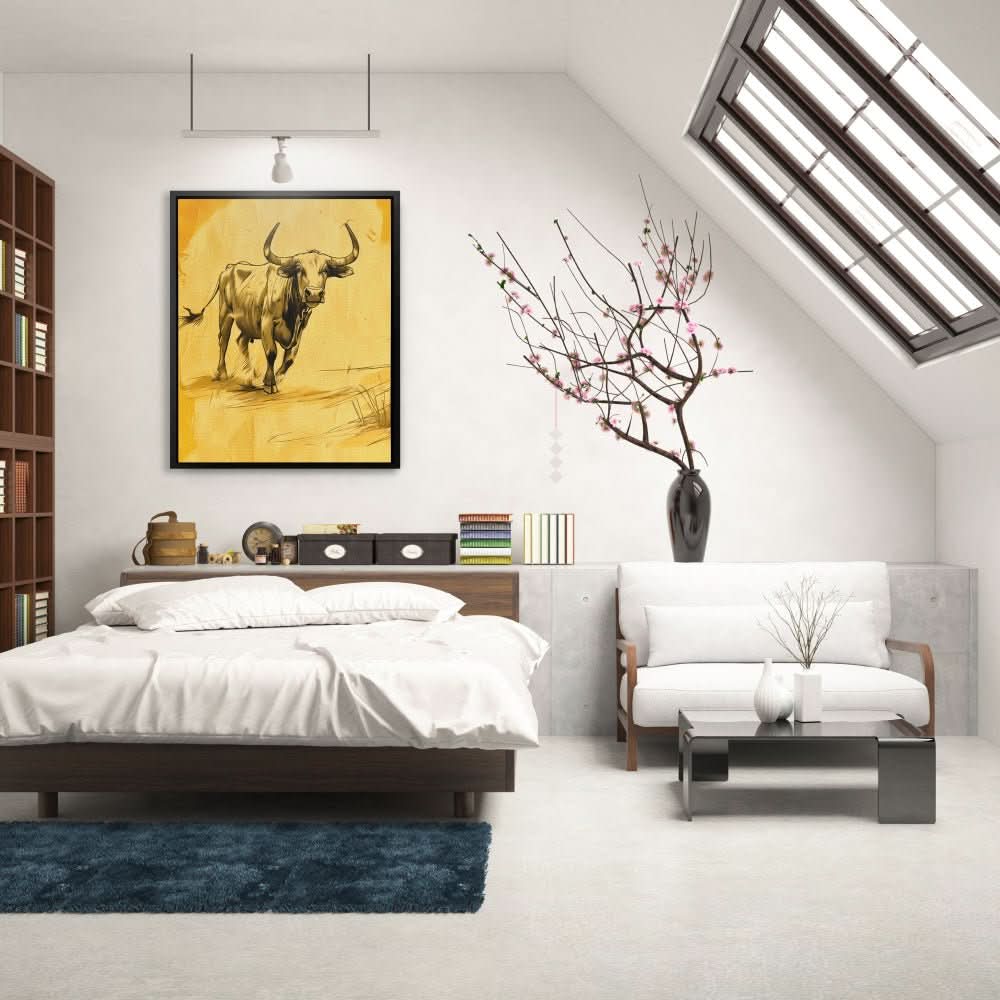 Bull Presence - Animals Art for Bedroom