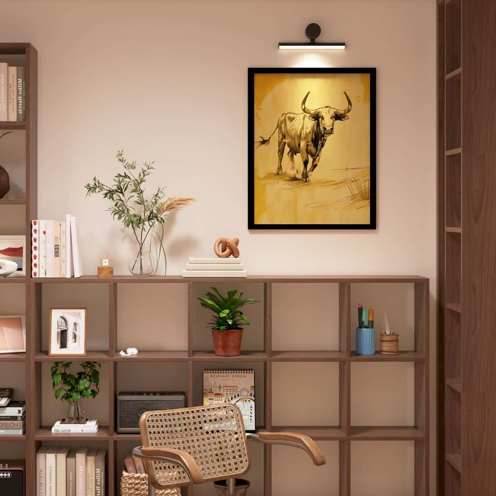 Bull Presence - Large Modern Canvas Print