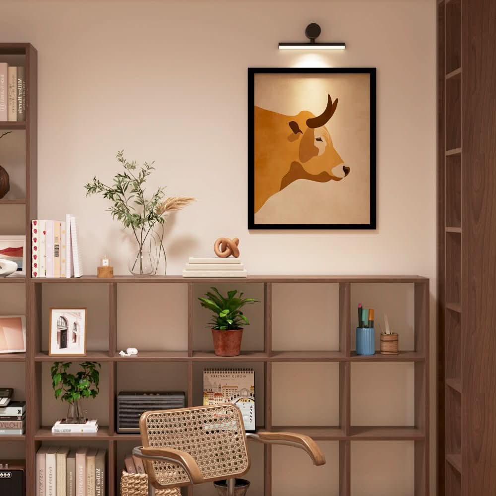 Bull Profile - Beige Wall Art for Dining Room