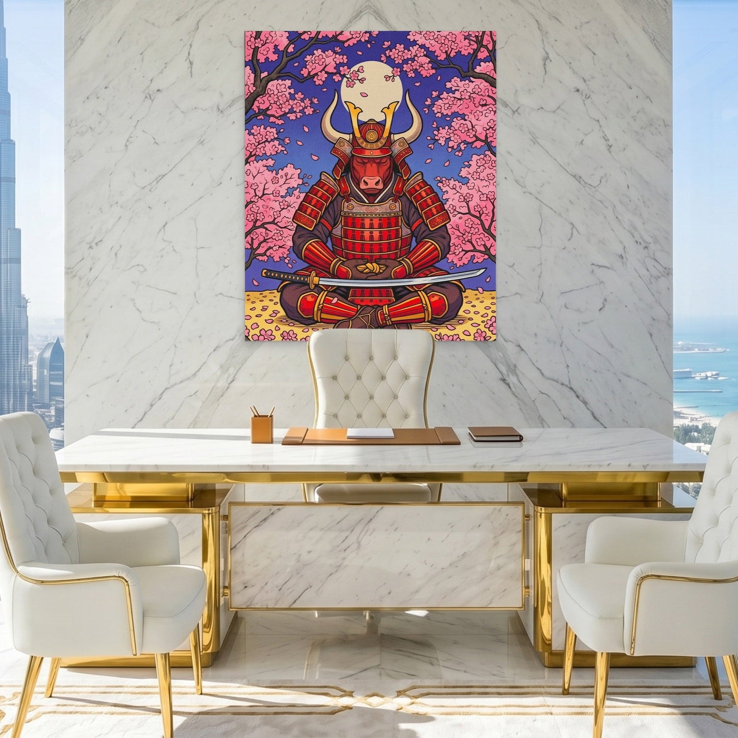 Bull Samurai Meditation