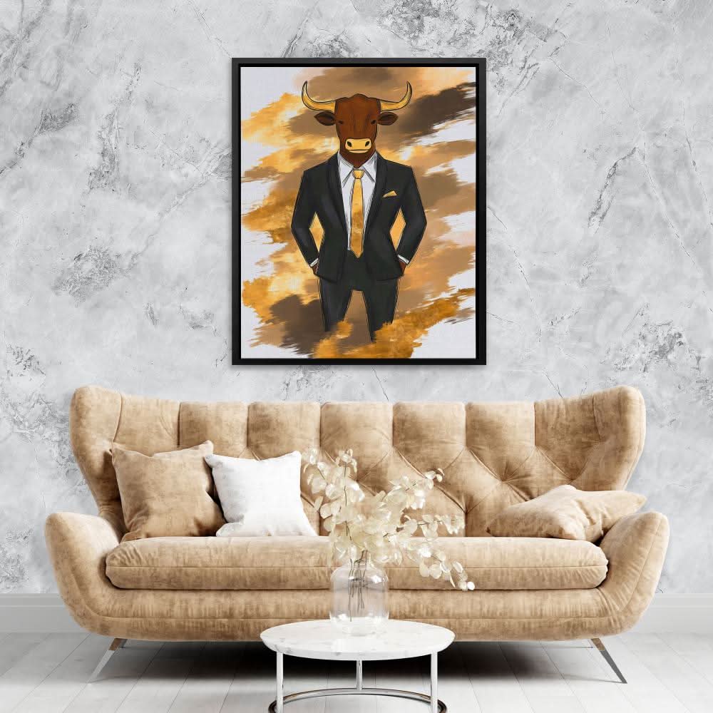Bullish Ambition - Large Canvas Print