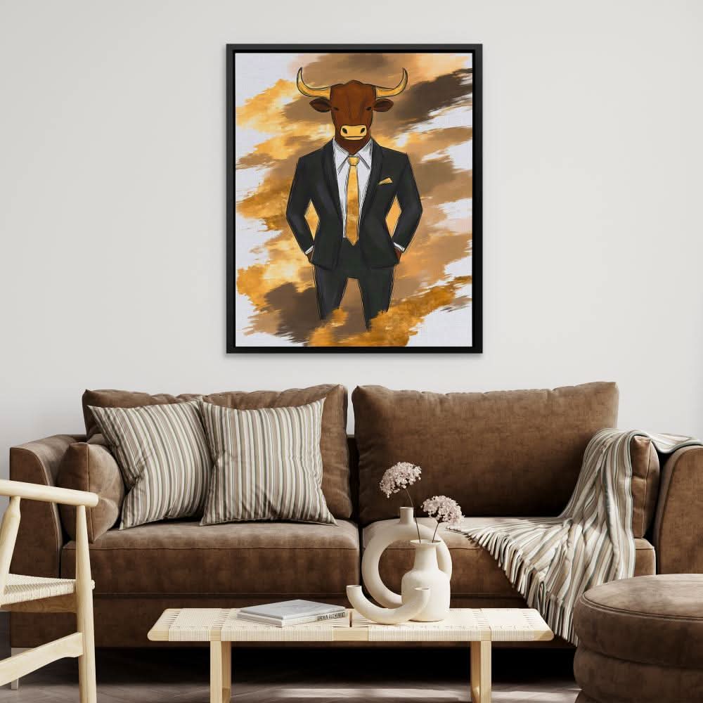 Bullish Ambition - Bull Art for Home Office