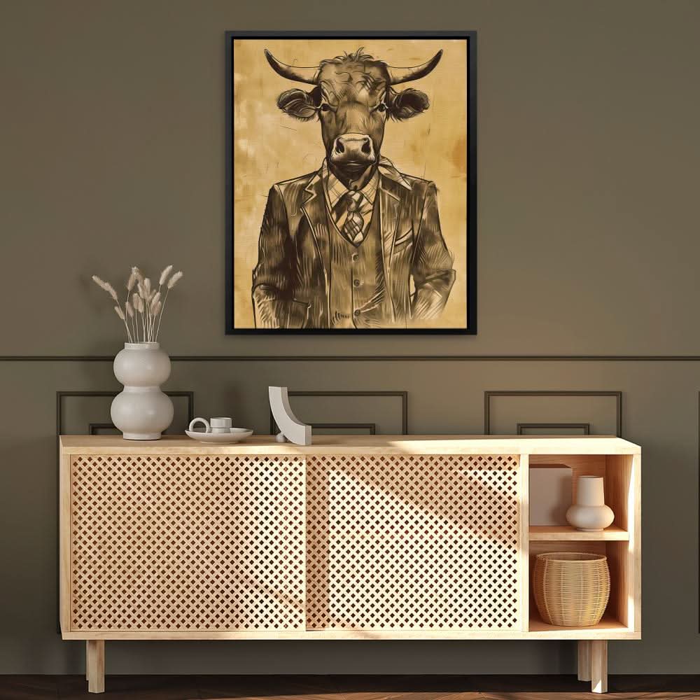 Bullish Broker - Large Minimalist Canvas Print