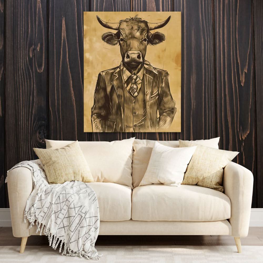 Bullish Broker - Brown Wall Art