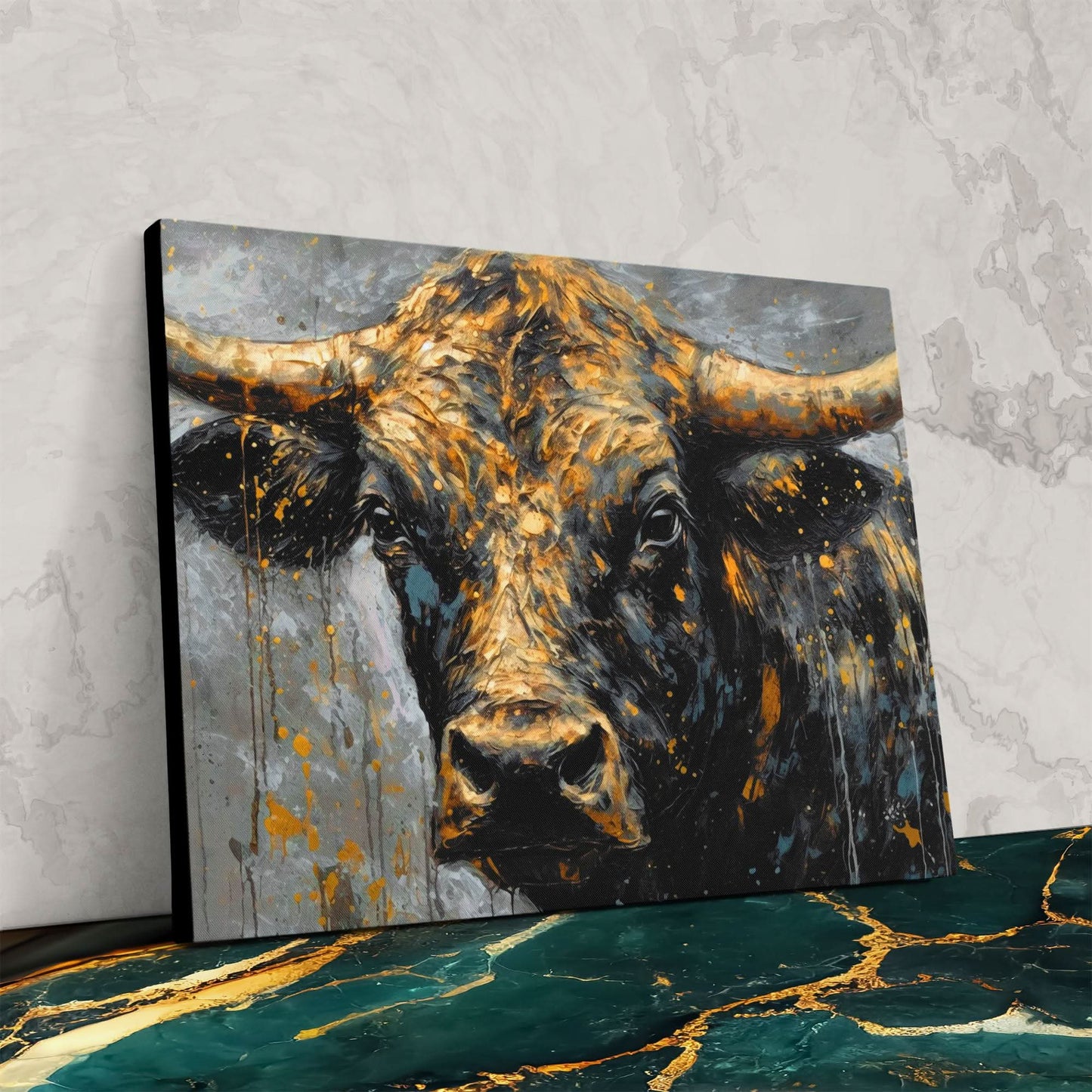 Bullish Dreamer - Animals Canvas Wall Art