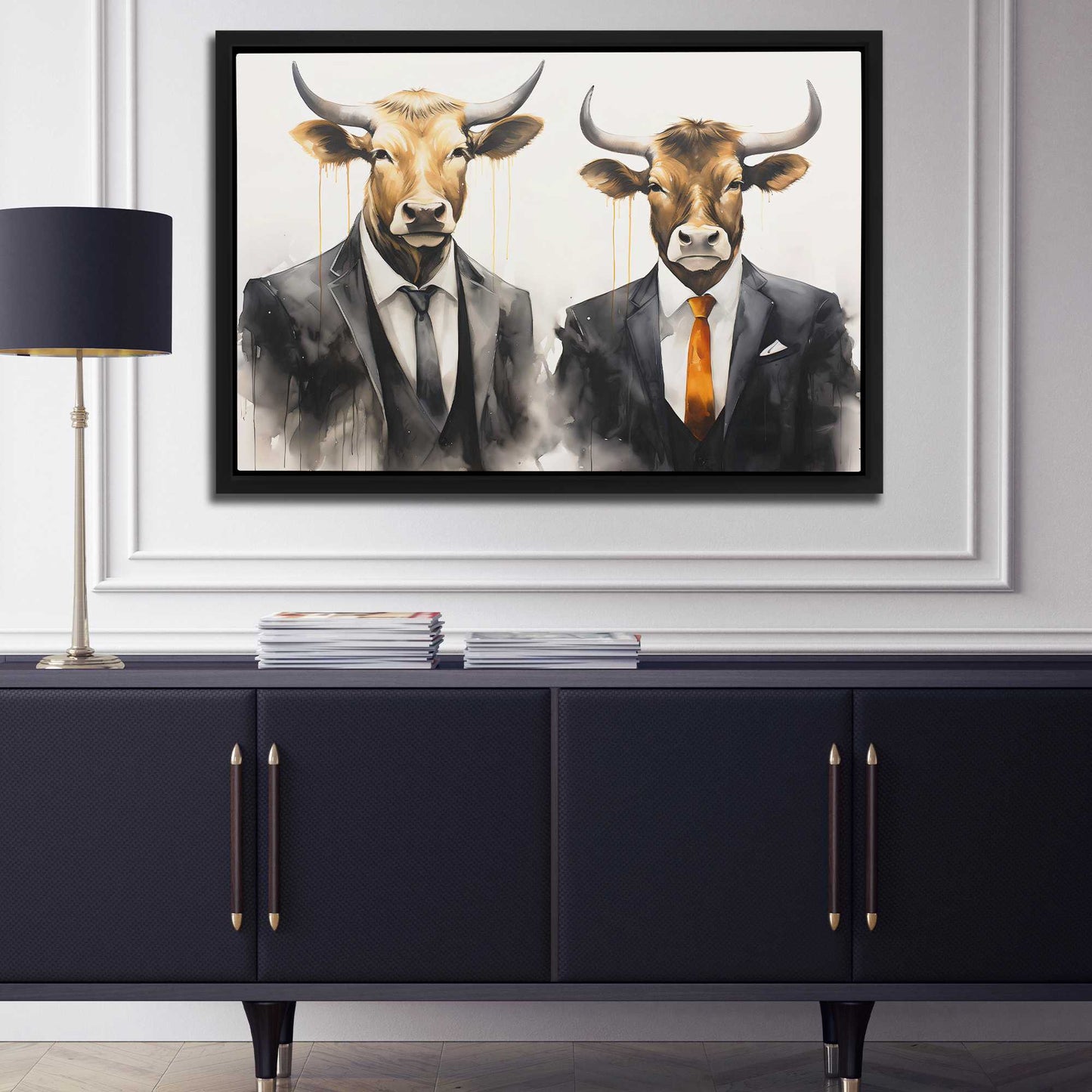 Bullish Opportunities - Brown Entrepreneur Canvas Print