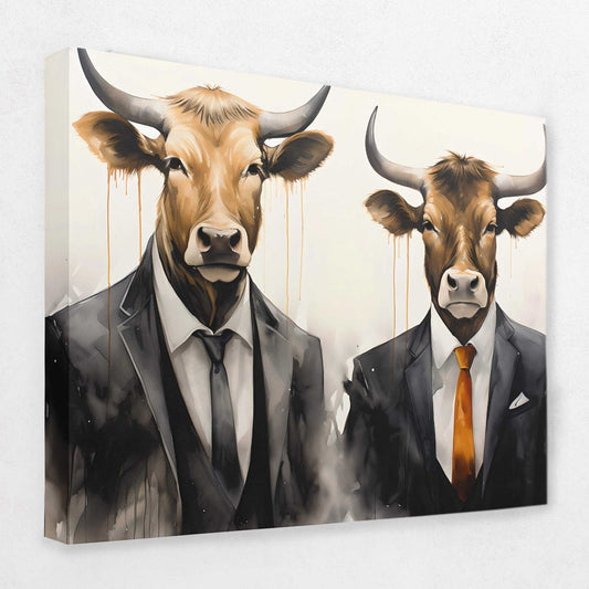 Bullish Opportunities - Bull Canvas Wall Art