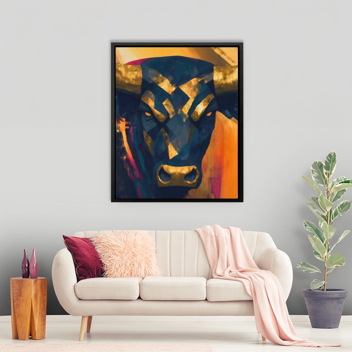 Bull's Ancient Throne - Luxury Wall Art