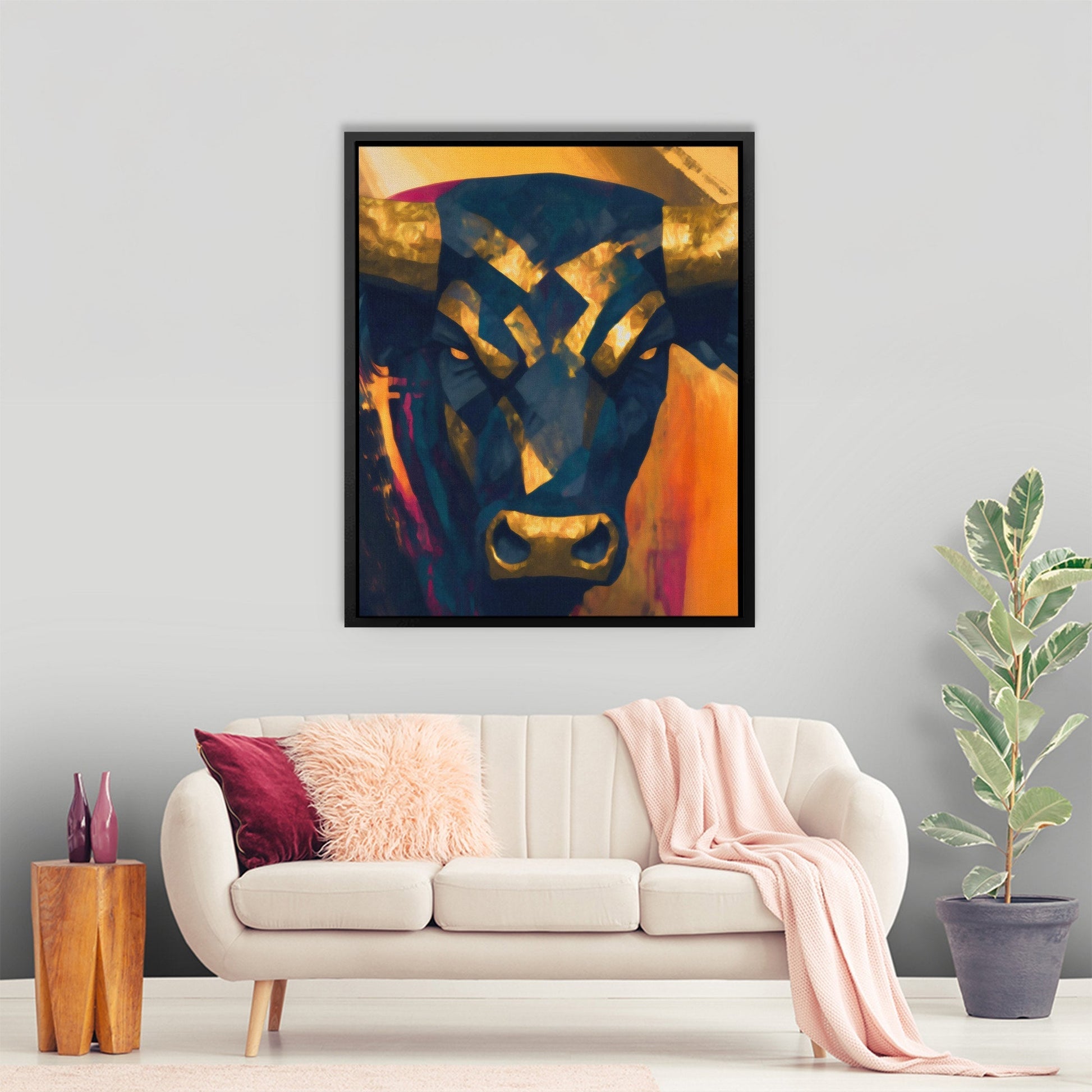 Bull's Ancient Throne - Luxury Wall Art