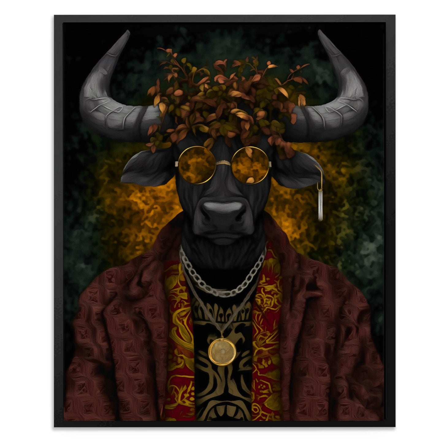 Bull's Autumn Crown - Luxury Wall Art