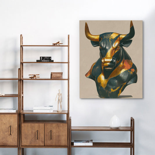 Bull's Bronze Monolith - Luxury Wall Art