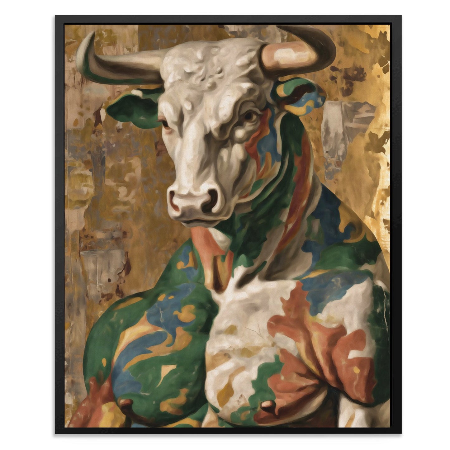 Bull's Camouflage Honor - Luxury Wall Art