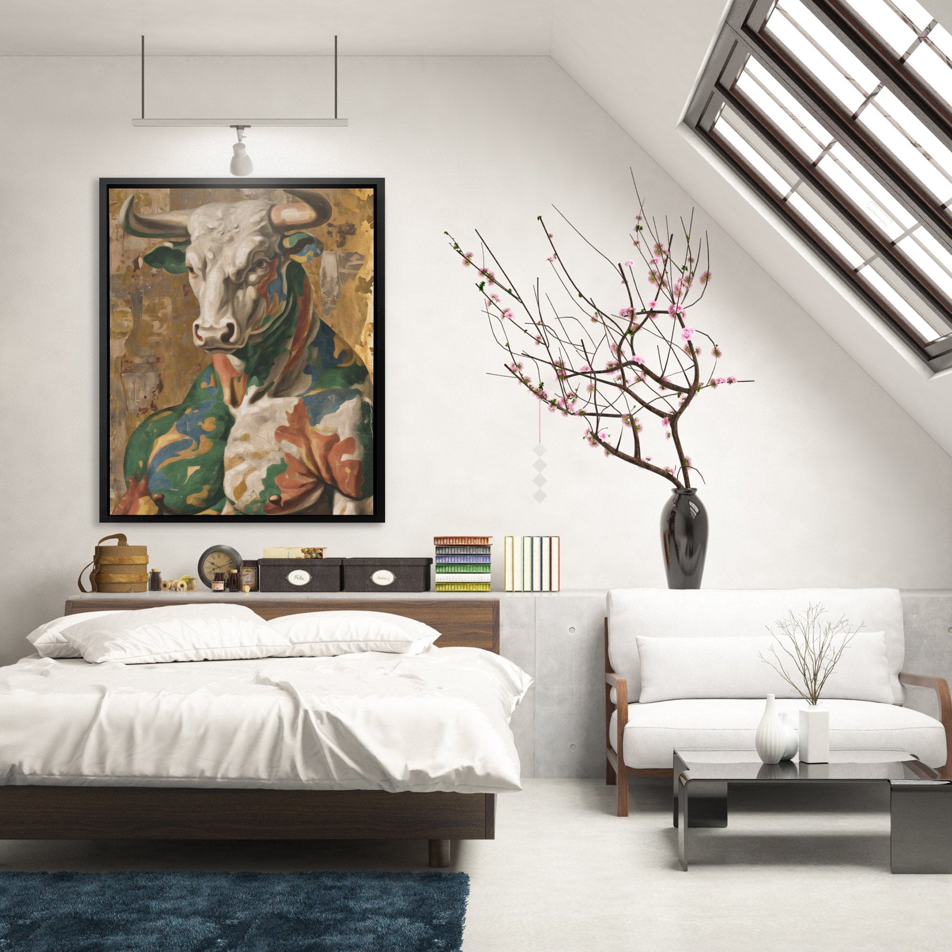 Bull's Camouflage Honor - Luxury Wall Art