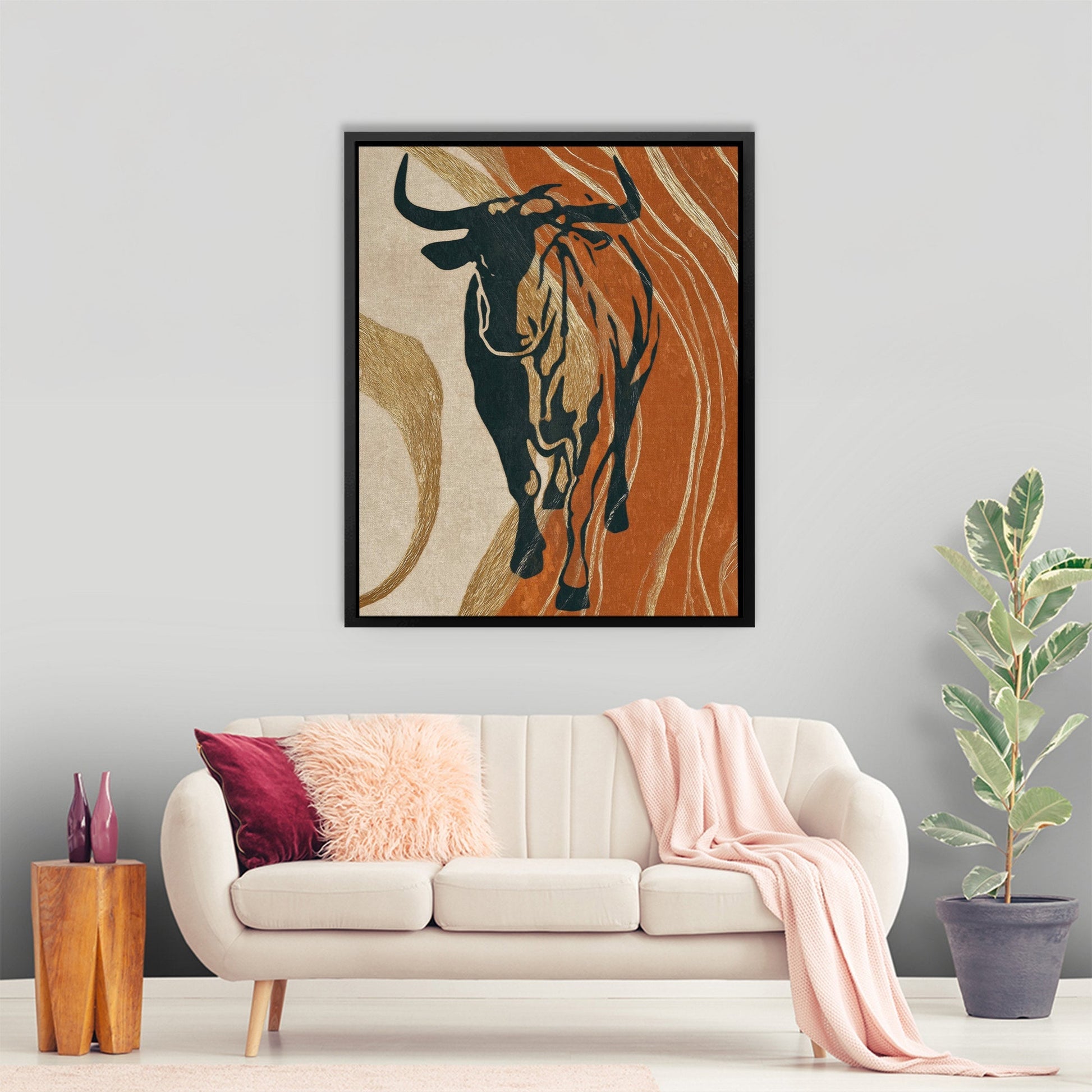 Bull's Earthen Thunder - Luxury Wall Art