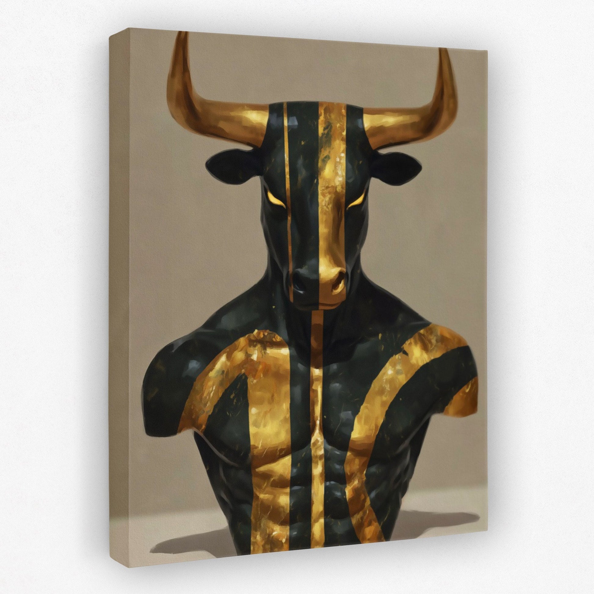 Bull's Golden Armor - Luxury Wall Art