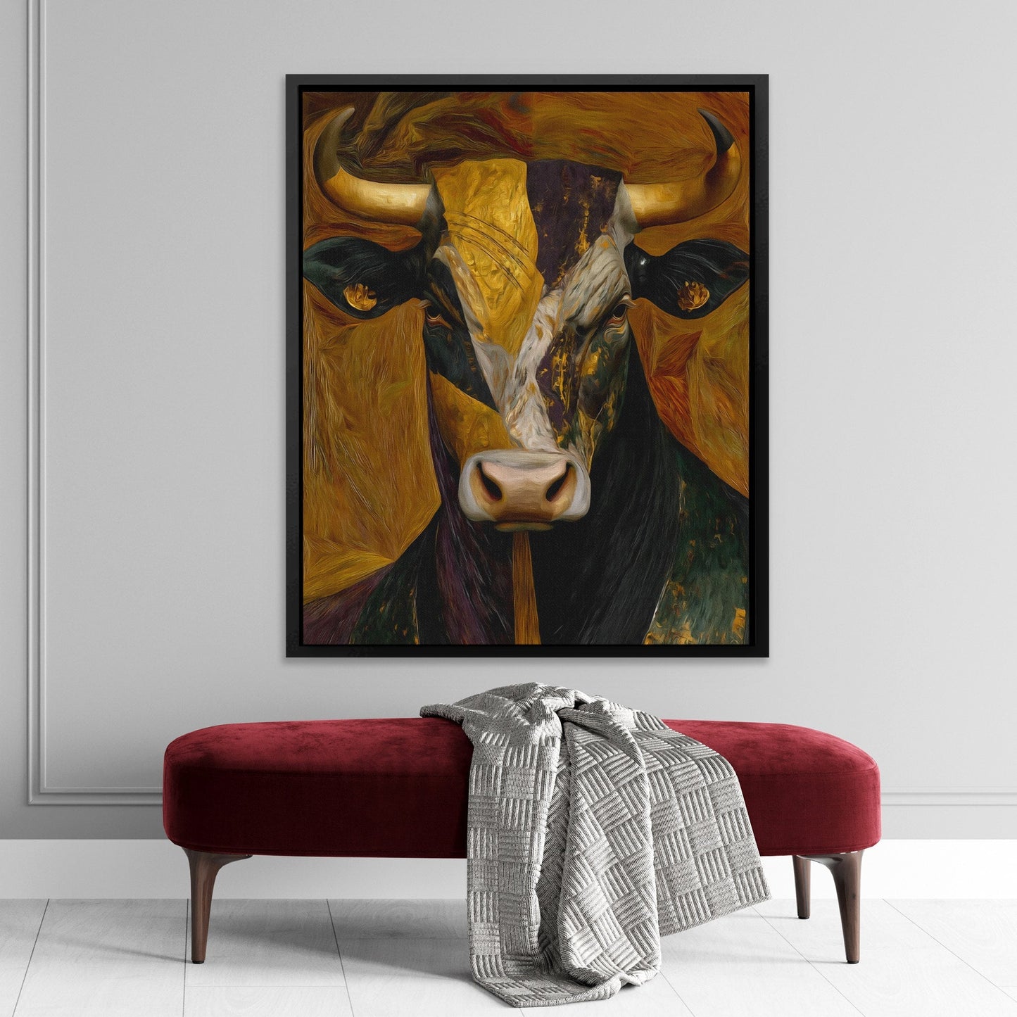 Bull's Golden Thunder - Luxury Wall Art