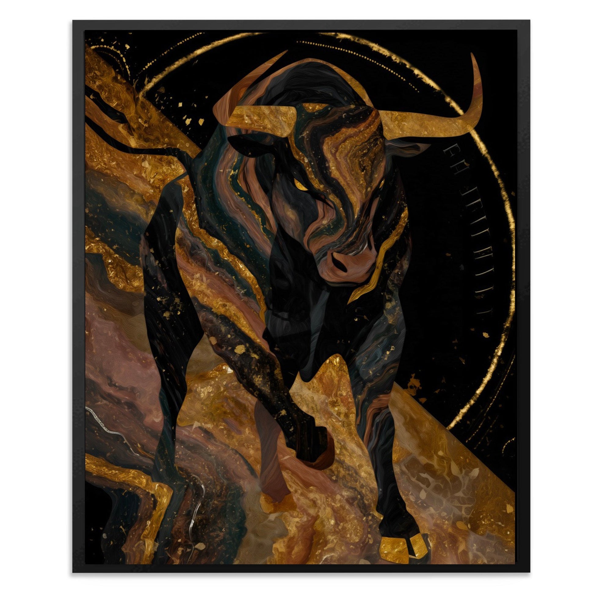 Bull's Liquid Gold - Luxury Wall Art