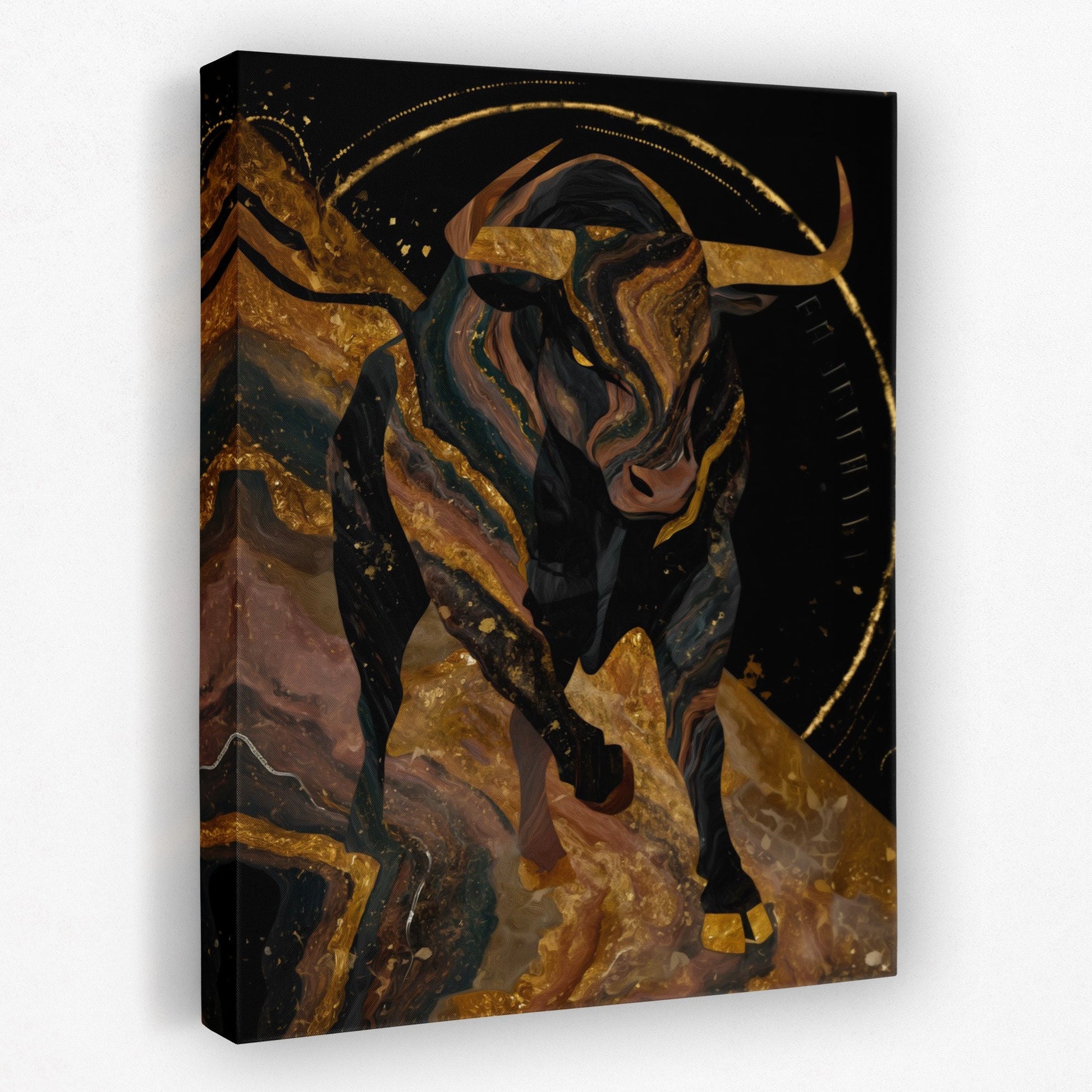 Bull's Liquid Gold - Luxury Wall Art