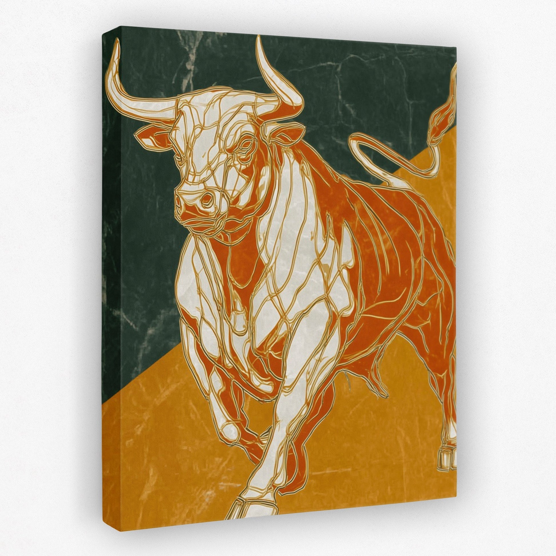 Bull's Molten Charge - Luxury Wall Art