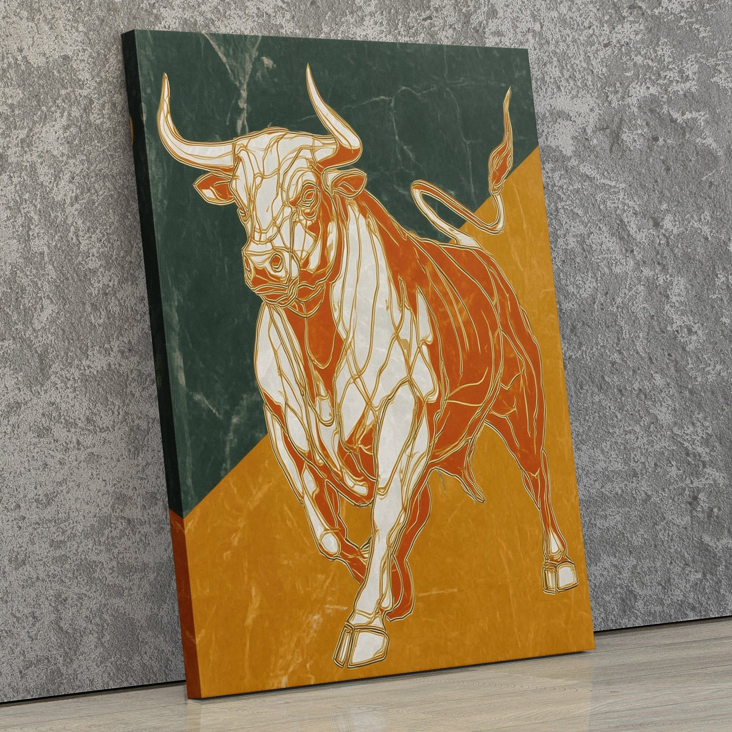 Bull's Molten Charge - Luxury Wall Art