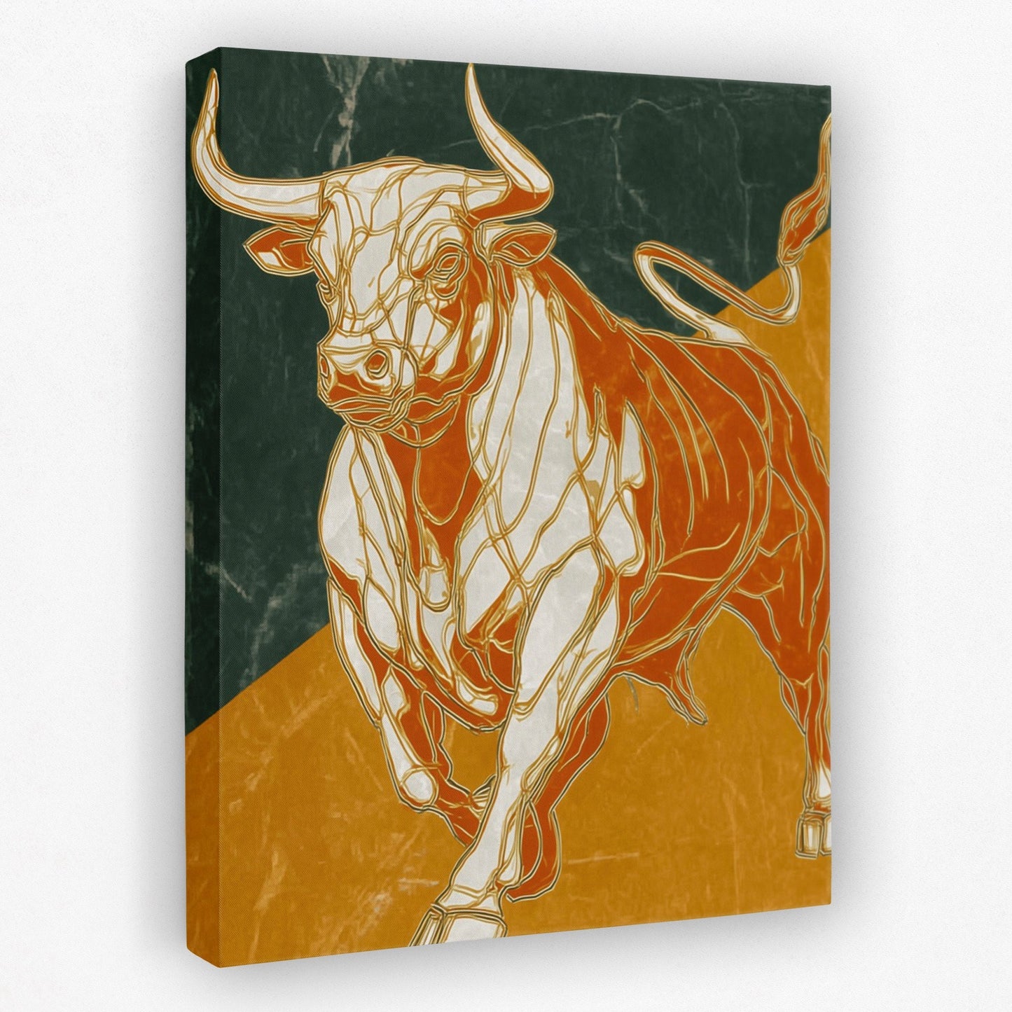 Bull's Molten Charge - Luxury Wall Art