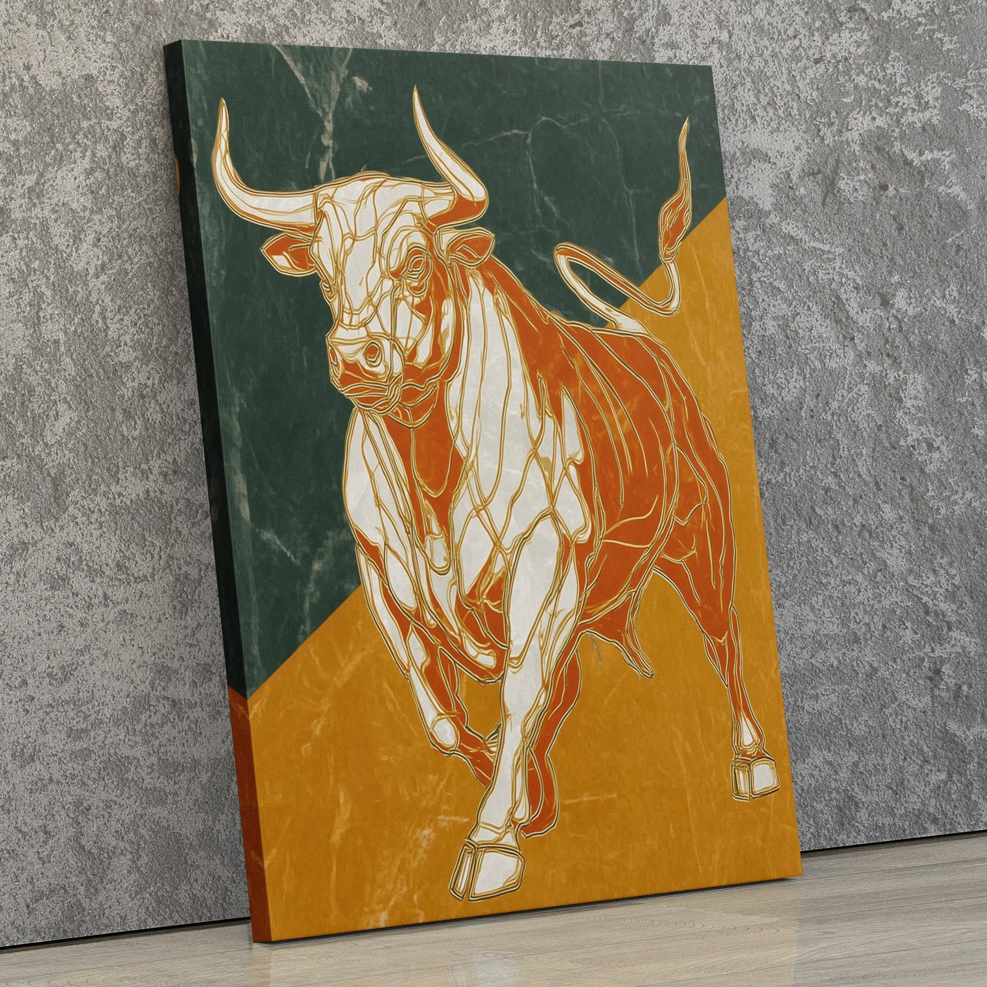 Bull's Molten Charge - Luxury Wall Art
