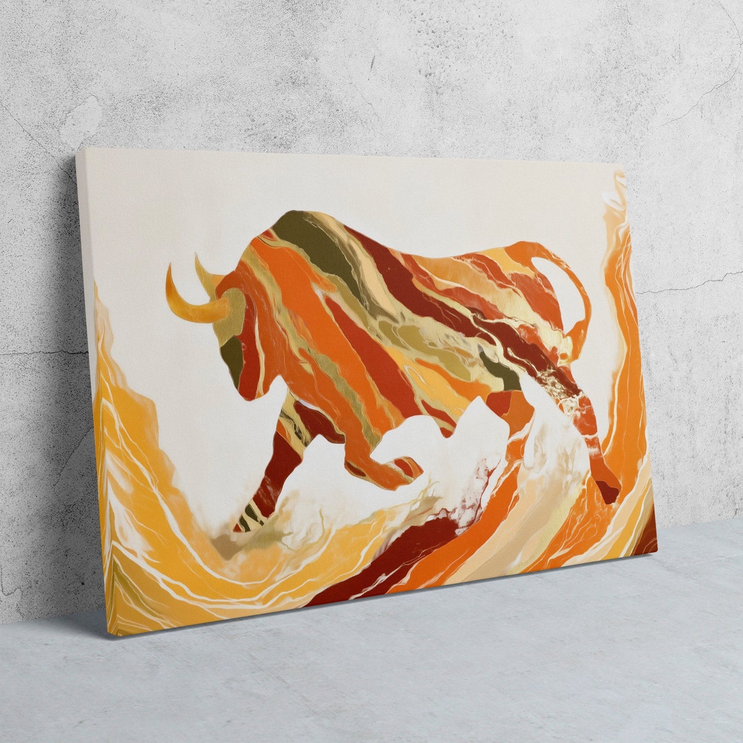 Bull's Molten Charge - Luxury Wall Art