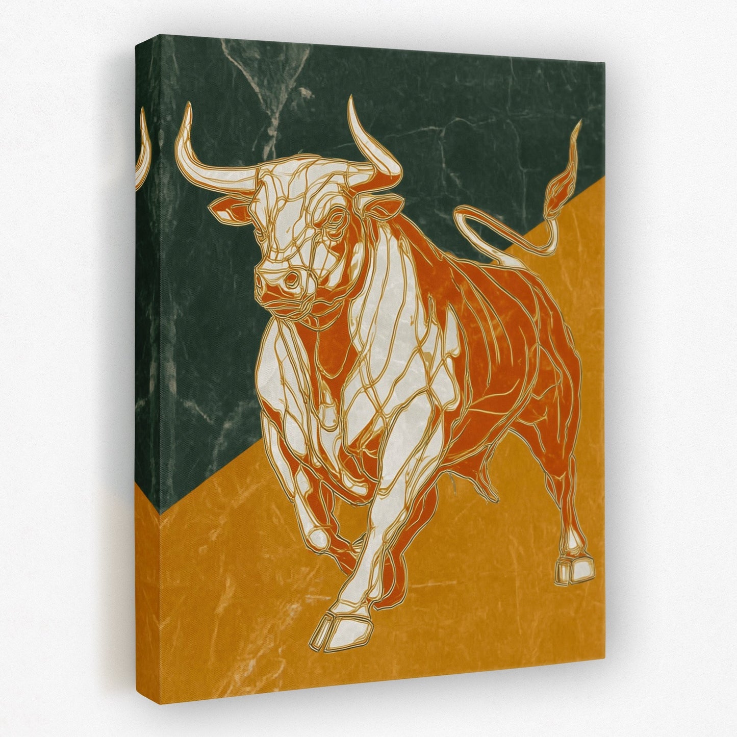 Bull's Molten Charge - Luxury Wall Art