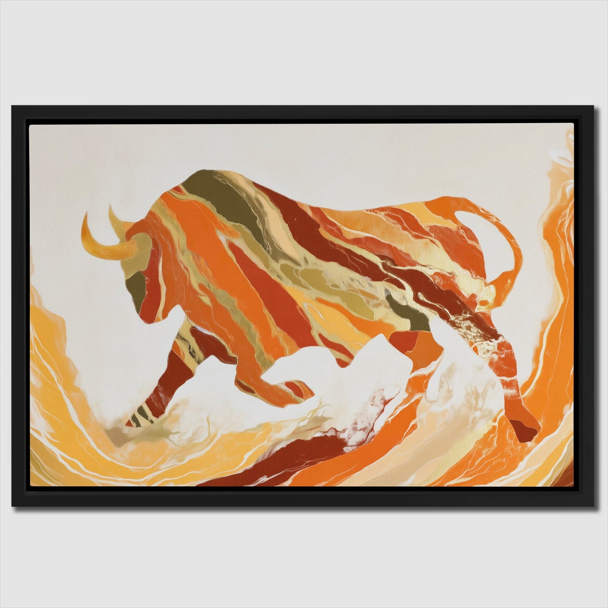 Bull's Molten Charge - Luxury Wall Art