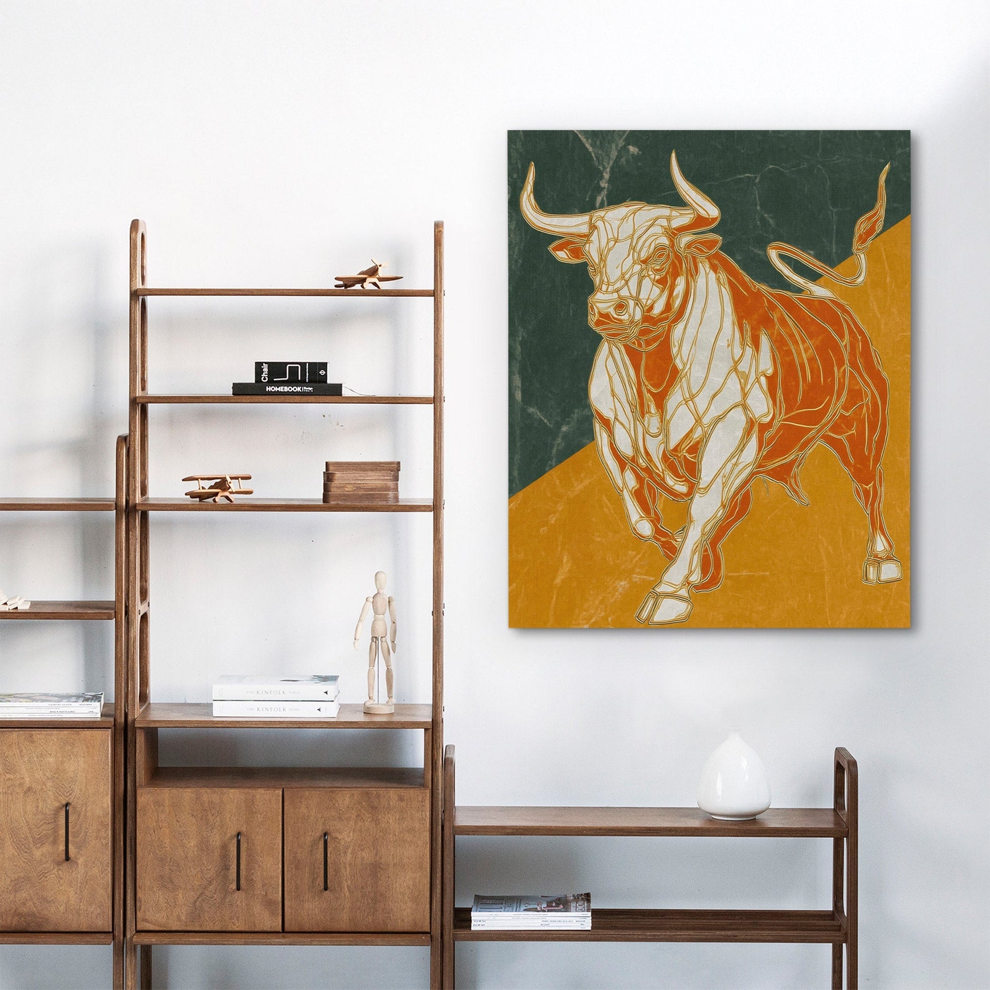 Bull's Molten Charge - Luxury Wall Art