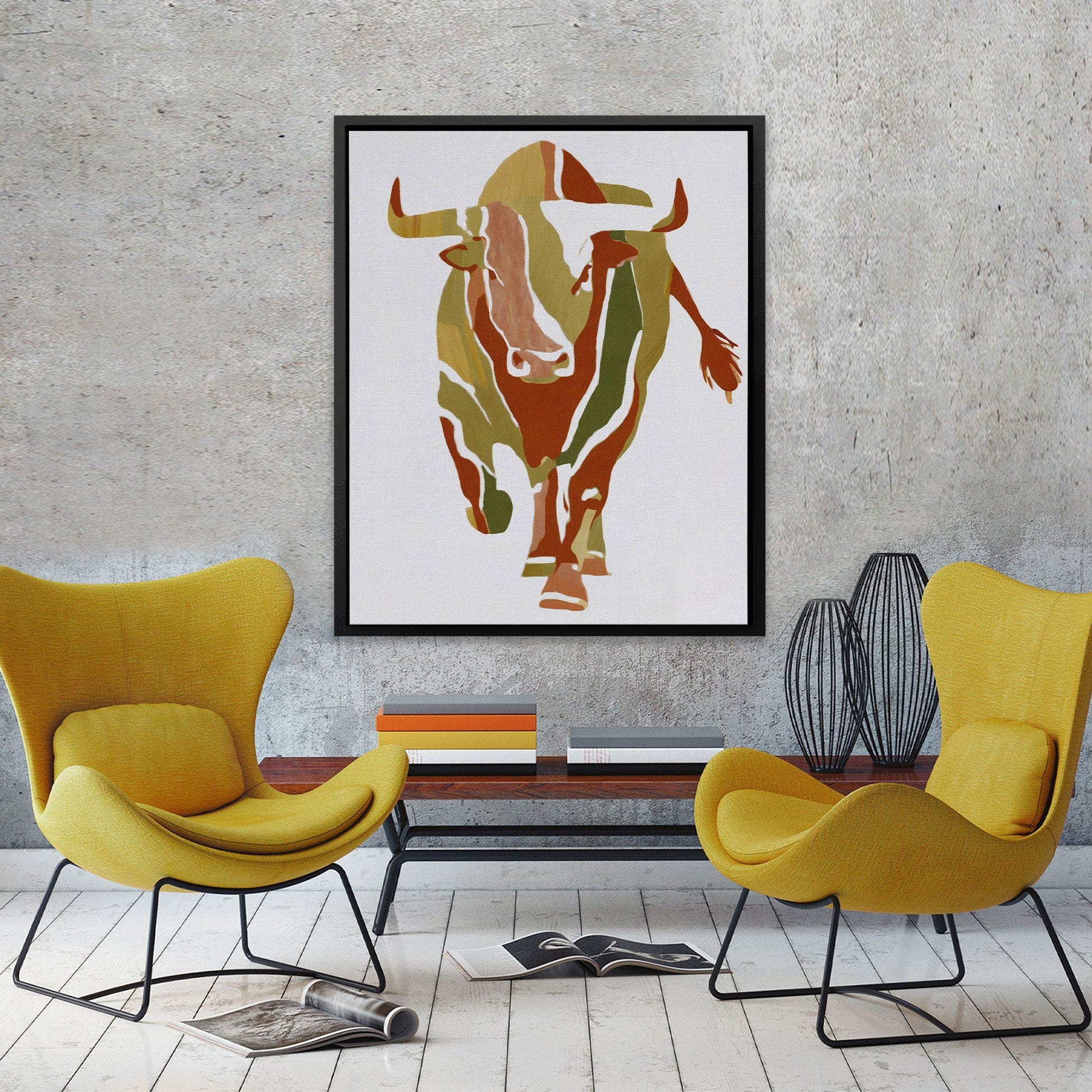 Bull's Rust Legacy - Luxury Wall Art