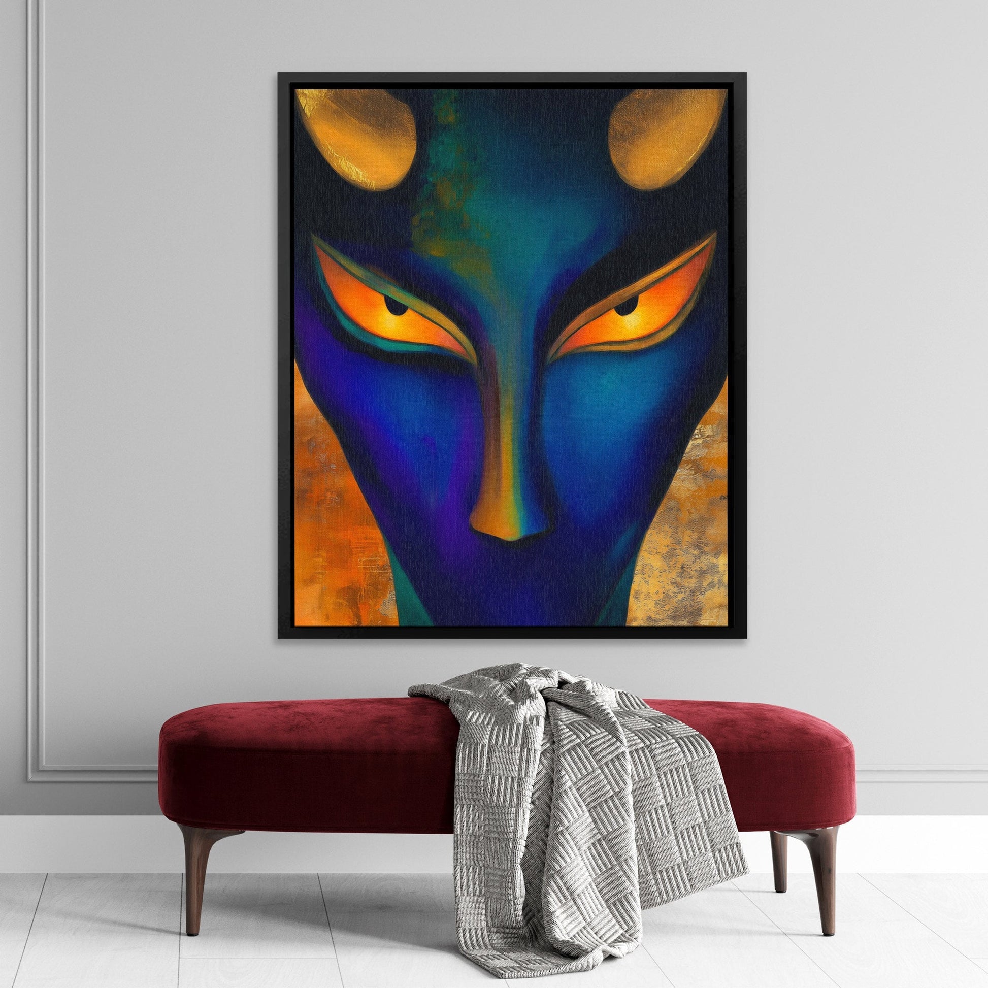 Bull's Sapphire Thunder - Luxury Wall Art