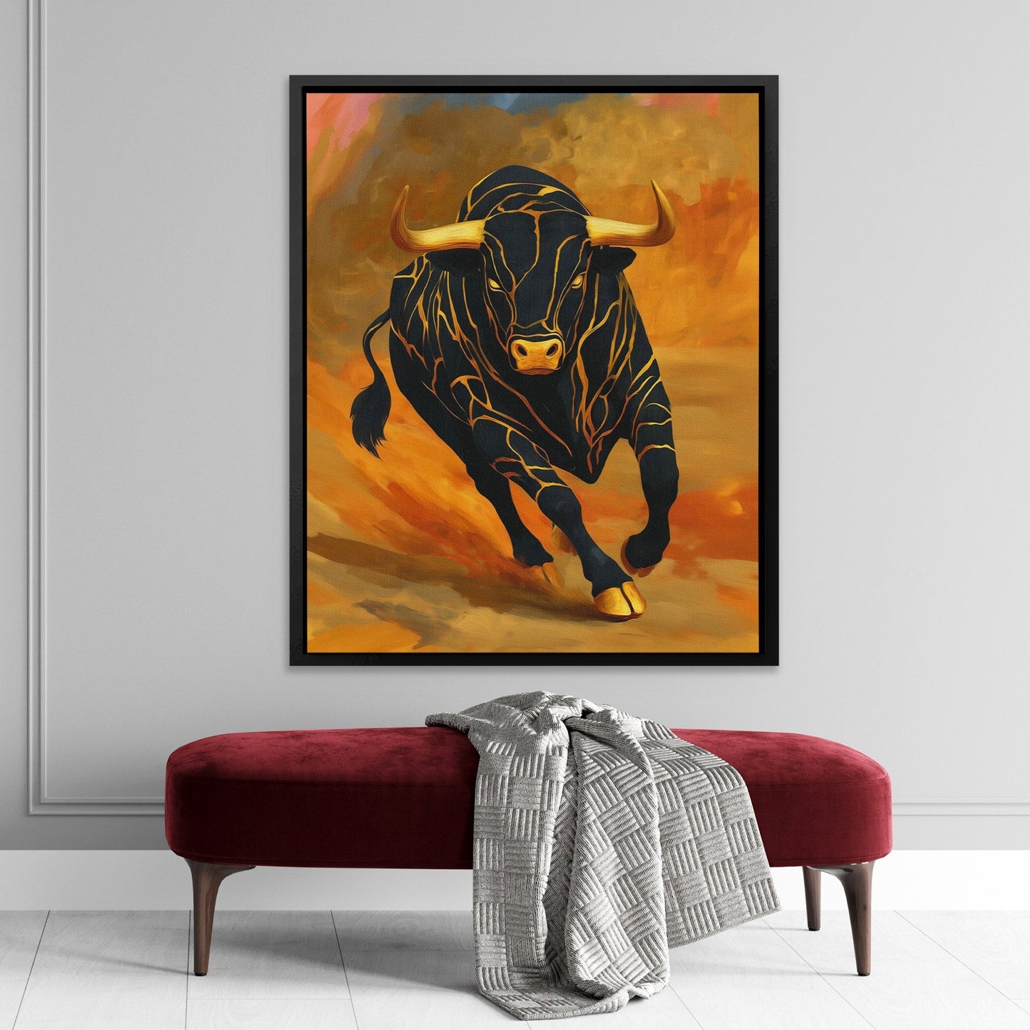 Bull's Storm Horizon - Luxury Wall Art