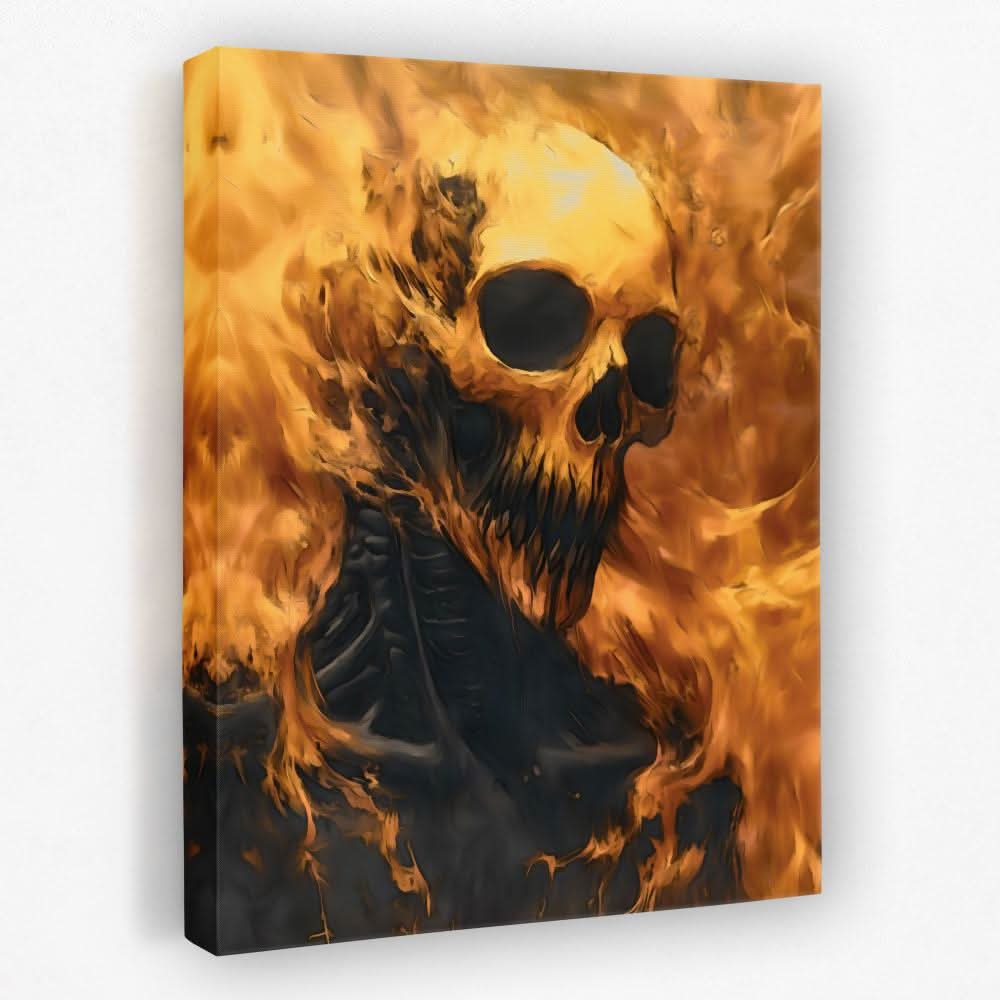 Burned to the Bone - Dark Academia Canvas Wall Art