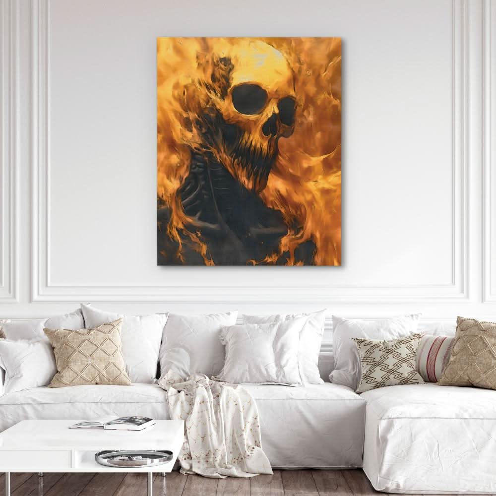 Burned to the Bone - Gold Wall Art for Home Office